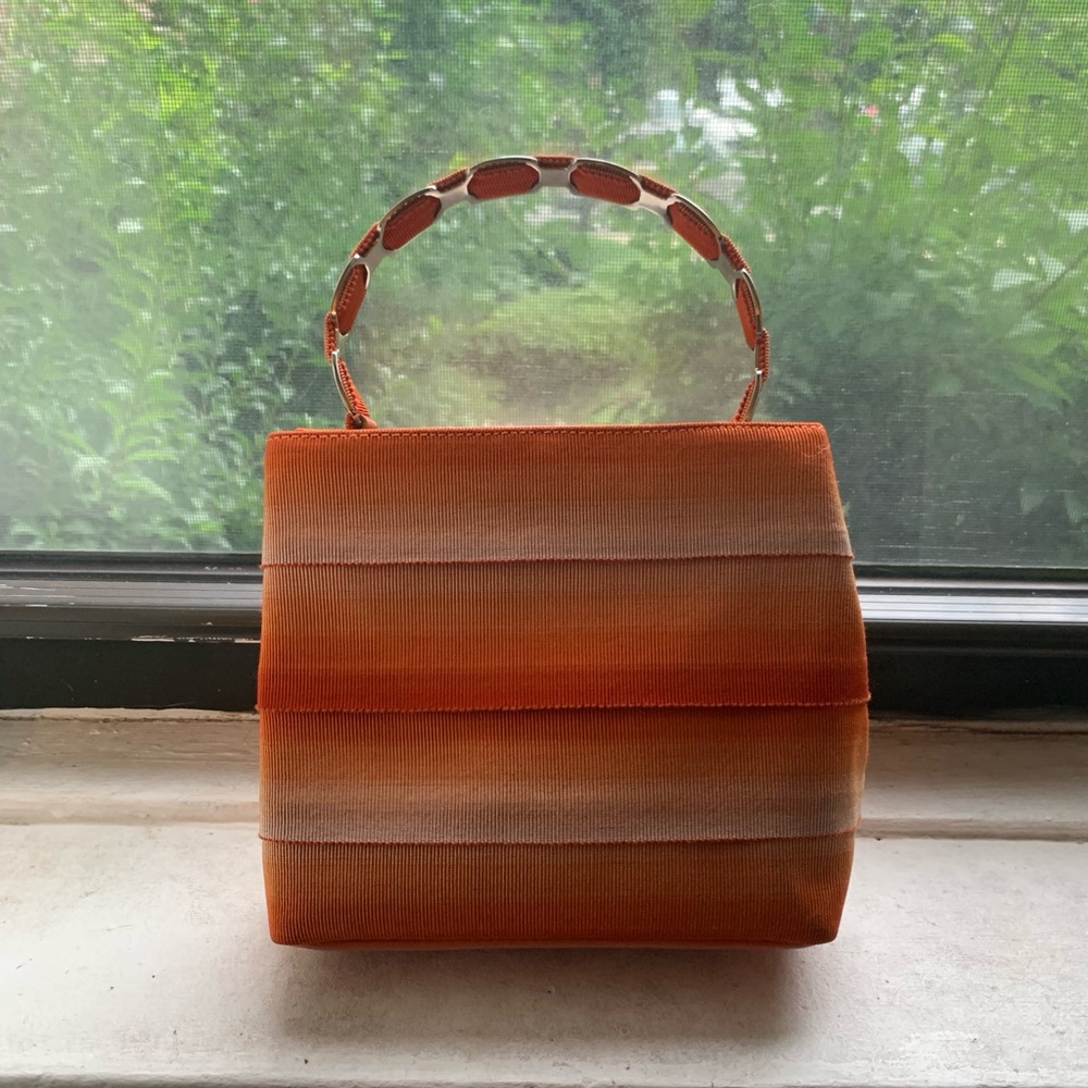 Salvatore Ferragamo ombré orange mini purse
